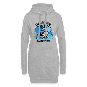 Aquariophiles Poissons Poissons d’ornement Aquaristique - Sweat-shirt à capuche long Femme - gris chiné - Devant