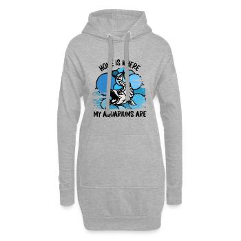 Aquariophiles Poissons Poissons d’ornement Aquaristique - Sweat-shirt à capuche long Femme - gris chiné - Devant