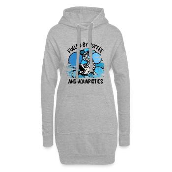 Aquariophiles Poissons Poissons d’ornement Aquaristique - Sweat-shirt à capuche long Femme - gris chiné - Devant