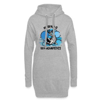 Aquarium Aquarianer Fische Zierfische Aquaristik - Hoodie-Kleid - Grau meliert - Vorne