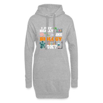 Biologie Biology Biologe Bio - Hoodie-Kleid - Grau meliert - Vorne