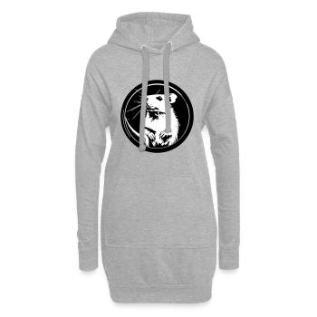 mouse - Hoodie Dress - heather grey - Front
