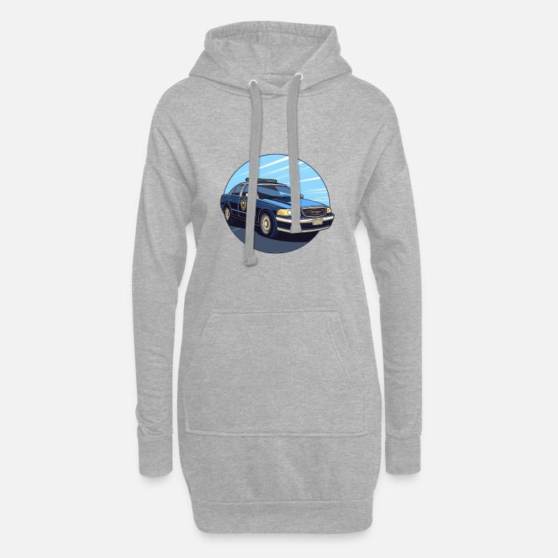 Polizei - Hoodie-Kleid - Grau meliert