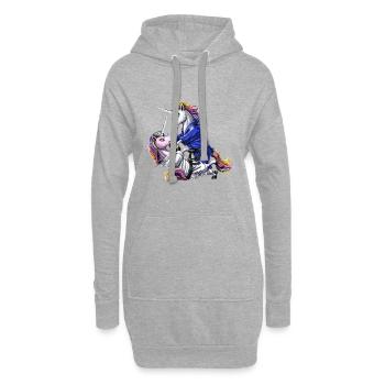 Licornes de Jiu-Jitsu - Sweat-shirt à capuche long Femme - gris chiné - Devant