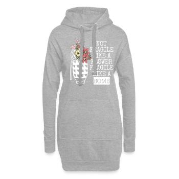 Funny Like a Bomb - Hoodie-Kleid - Grau meliert - Vorne