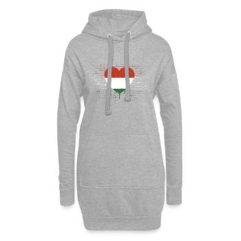 Ungarn Flagge Ungarische Fahne Balaton Hungary - Hoodie-Kleid - Grau meliert - Vorne