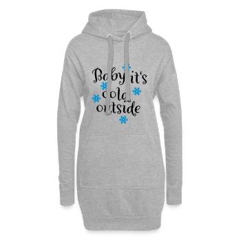 Schnee - Hoodie-Kleid - Grau meliert - Vorne