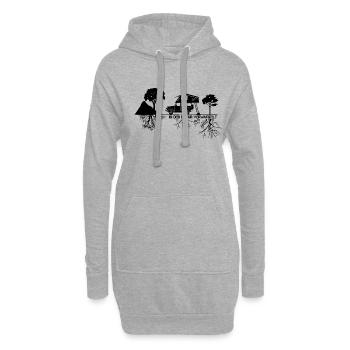 In der Natur verwurzelt | 4x4 Dachzelt Camper - Hoodie-Kleid - Grau meliert - Vorne