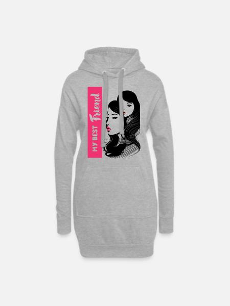 MEINE BESTEN FREUNDE - Hoodie-Kleid - Grau meliert