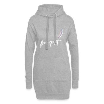 Free Spirit mit Feder hell Vol. 2 - Hoodie-Kleid - Grau meliert - Vorne
