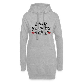 Happy Birthday Mama Lieblingsmensch Geburtstag - Hoodie-Kleid - Grau meliert - Vorne