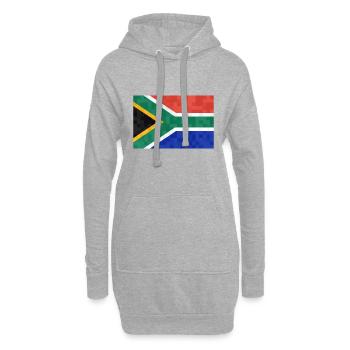 Drapeau de l’Afrique du Sud Drapeau sud-africain - Sweat-shirt à capuche long Femme - gris chiné - Devant