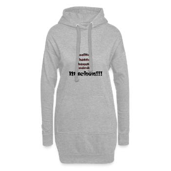 Motivation - Hoodie-Kleid - Grau meliert - Vorne