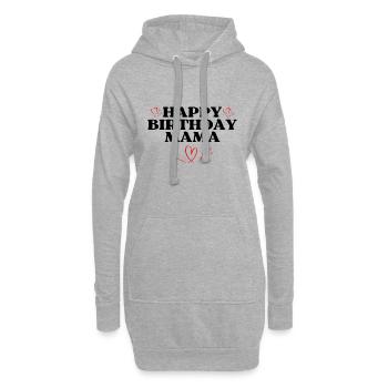 Happy Birthday Mama Lieblingsmensch Geburtstag - Hoodie-Kleid - Grau meliert - Vorne