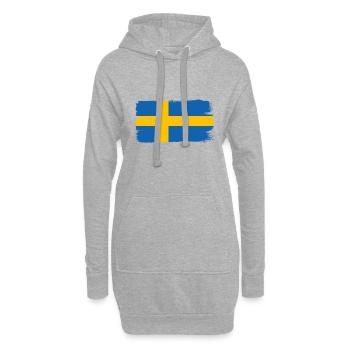 Drapeau de la Suède Scandinavie Drapeau suédois - Sweat-shirt à capuche long Femme - gris chiné - Devant