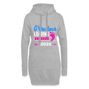 Großmutter Wird 2026 Laden Fortschritt - Hoodie-Kleid - Grau meliert - Vorne