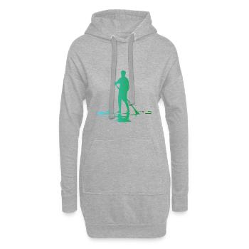 Stand up Paddle - Hoodie-Kleid - Grau meliert - Vorne