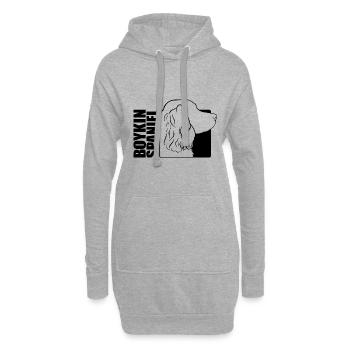 Boykin Spaniel Profil Chien Chien Wilsigns - Sweat-shirt à capuche long Femme - gris chiné - Devant