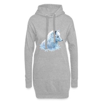 Polarfuchs - Hoodie-Kleid - Grau meliert - Vorne