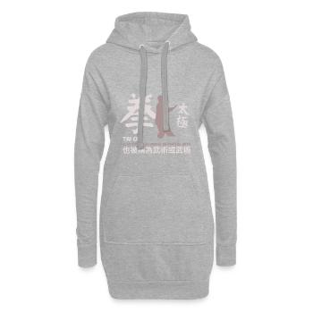 Arts de Tai Chi Chine Sport aka Wushu - Sweat-shirt à capuche long Femme - gris chiné - Devant