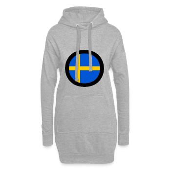 Schweden Flagge - Hoodie-Kleid - Grau meliert - Vorne