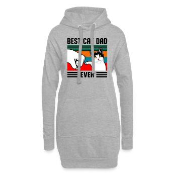 Beste Katze Papa jemals Faust Punch - Hoodie-Kleid - Grau meliert - Vorne