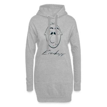 Eierkopp schwarz - Hoodie-Kleid - Grau meliert - Vorne