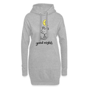 Bonne nuit mon cher - Sweat-shirt à capuche long Femme - gris chiné - Devant