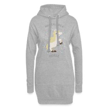 MAGIQUE COMME UN CHEVAL - Sweat-shirt à capuche long Femme - gris chiné - Devant