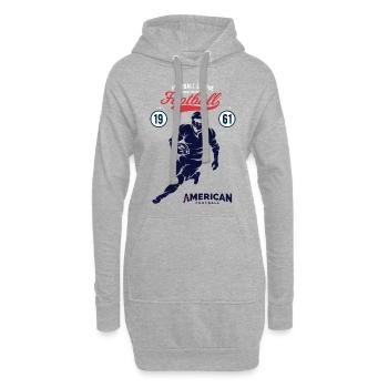Football américain - Sweat-shirt à capuche long Femme - gris chiné - Devant
