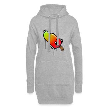 Eislutscher - Hoodie-Kleid - Grau meliert - Vorne