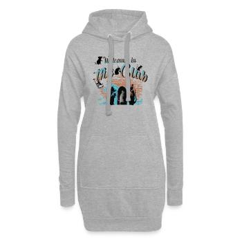 Rats Art Design 2 - Hoodie-Kleid - Grau meliert - Vorne