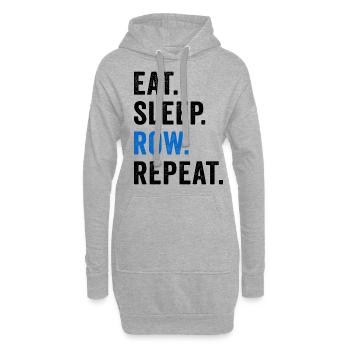 Eat Sleep Row Repeat Rowing Club Kayaking Canoe Wa - Hoodie-Kleid - Grau meliert - Vorne
