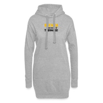 Bienen sind meine Therapie - Hoodie-Kleid - Grau meliert - Vorne