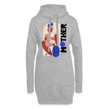 Mutter - Hoodie-Kleid - Grau meliert - Vorne