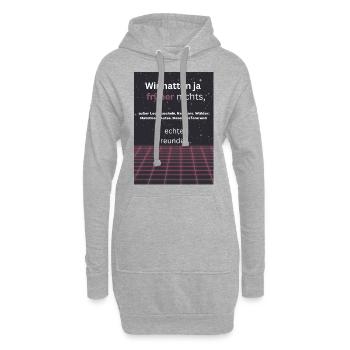 Kinder der 80er - Hoodie-Kleid - Grau meliert - Vorne