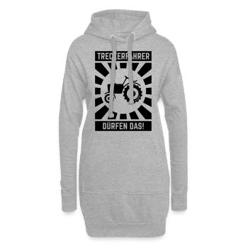 Treckerfahrer Dürfen Das! (Trecker Traktor V6 B) - Hoodie-Kleid - Grau meliert - Vorne