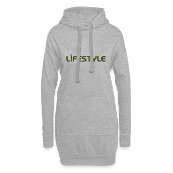Lifestyle font design street fashion - Hoodie-Kleid - Grau meliert - Vorne