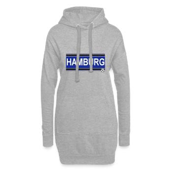 Hamburg , Tradition , Hamburg Fussball Fan (25) - Hoodie-Kleid - Grau meliert - Vorne