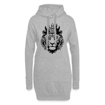 Roi de la Couronne Tigre - Sweat-shirt à capuche long Femme - gris chiné - Devant
