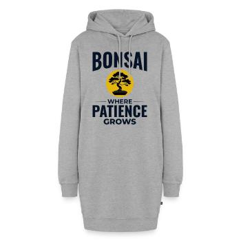 Japanischer Bonsai Gärtner Baum Sammler Gartenarbeit - Hoodie-Kleid - Grau meliert - Vorne