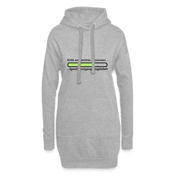 Ignoriervorgang - Sweat-shirt à capuche long Femme - gris chiné - Devant