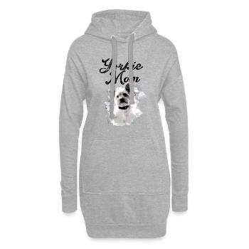 Yorkshire Terrier, Yorkie, Yorkshire, yorkie mom - Hoodie-Kleid - Grau meliert - Vorne