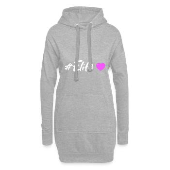 Cœur d’élite - Sweat-shirt à capuche long Femme - gris chiné - Devant
