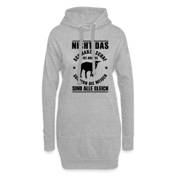 Nicht das schwarze Schaf ist anders Schäfer - Hoodie-Kleid - Grau meliert - Vorne