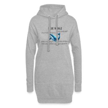 Blauwal Smart Design Für Jungen Und Mädchen - Hoodie-Kleid - Grau meliert - Vorne