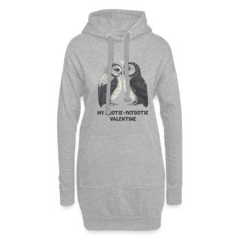 My Hootie-Patootie Valentine - Hoodie-Kleid - Grau meliert - Vorne