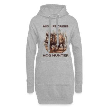 Chasseur de porcs de la quarantaine - Sweat-shirt à capuche long Femme - gris chiné - Devant