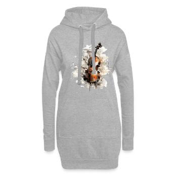 Liebhaber Klassischer Musik - Sonatenmelodie Des - Hoodie-Kleid - Grau meliert - Vorne