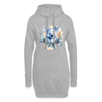 Entzückende Aquarell-koala-kunst - Hoodie-Kleid - Grau meliert - Vorne